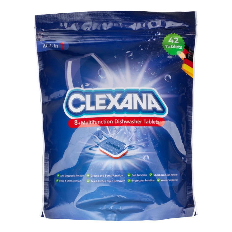 قرص ماشین ظرفشویی کلکسانا Clexana مدل 8 کاره 42 عددی